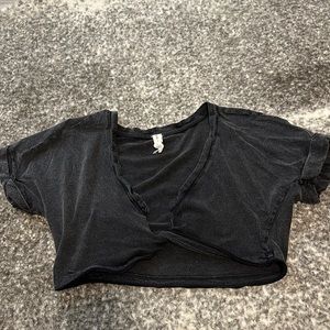 Anthropology Daily Practice Twisted Cropped T-Shirt